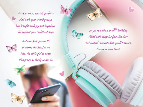 Daughter 18th birthday card sentimental verse
