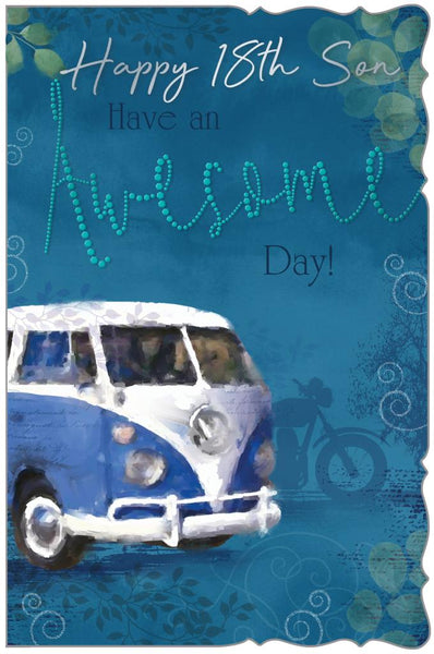 Son 18th birthday card- camper van