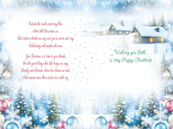 Son and Daughter-in-law Christmas card- Sentimental verse