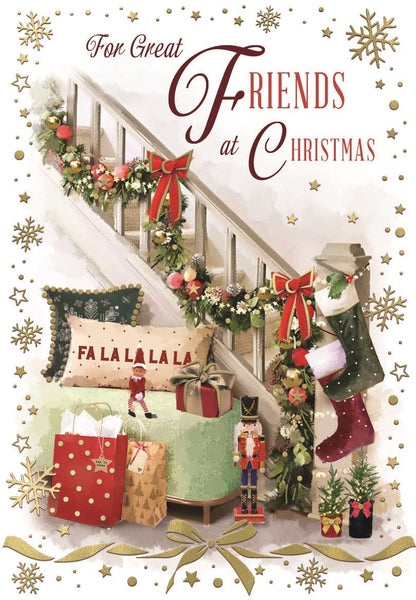 Special friends Christmas card - festive home
