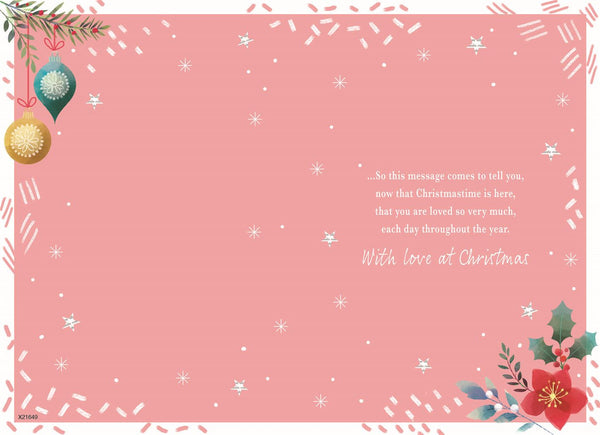 Special Granddaughter Christmas Card | Sentimental Verse Design