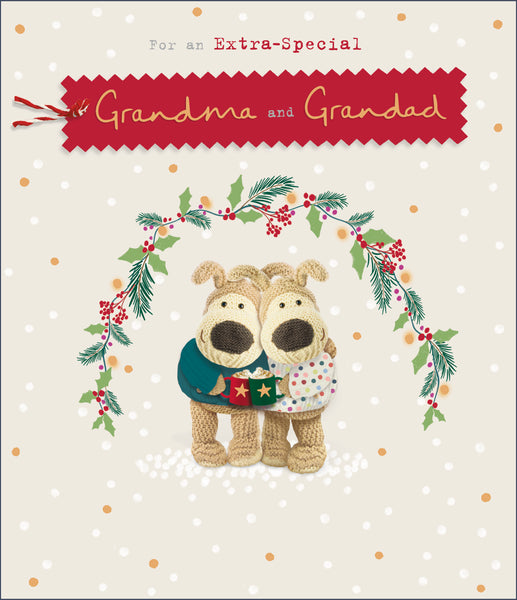Grandma and Grandad Christmas card - Boofle