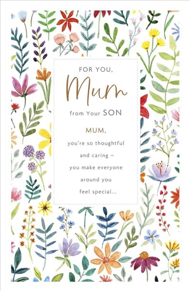 Mum birthday card- from your Son