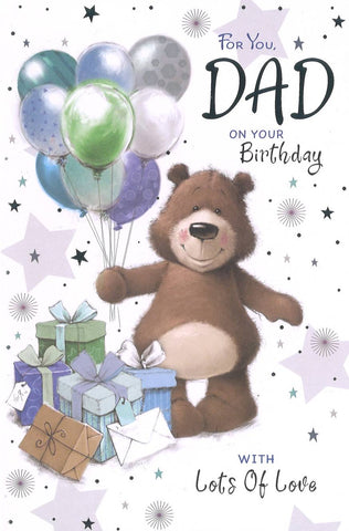 Dad birthday card - cute bear