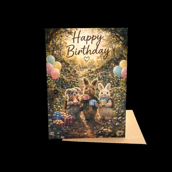 General birthday card - Bramble bunnies