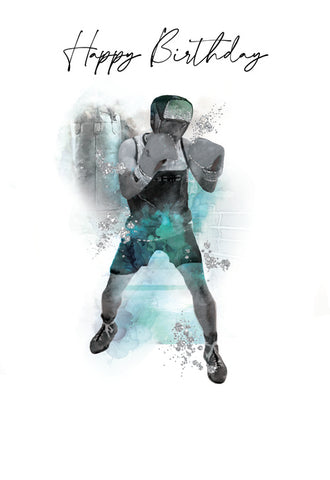 General birthday card- boxing