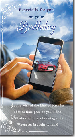 Male birthday card - long verse