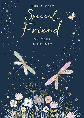 Friend birthday card - wild meadow