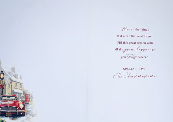 Son Christmas card - classic car