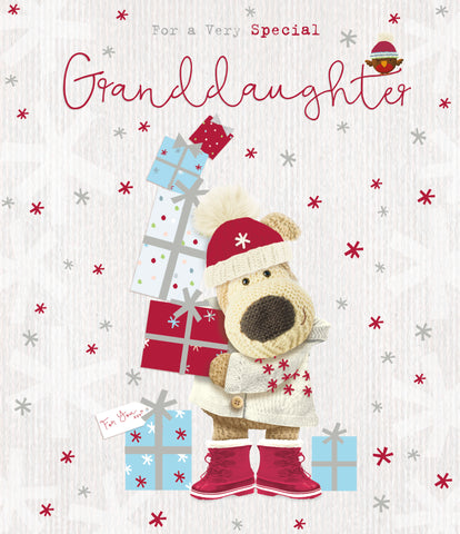 Granddaughter Christmas card- Boofle