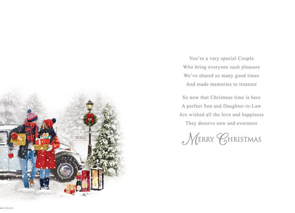 Son and Daughter in law Christmas card- Xmas gifts