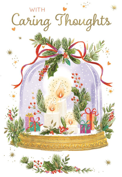 Thinking of you Christmas card - Caring thoughts
