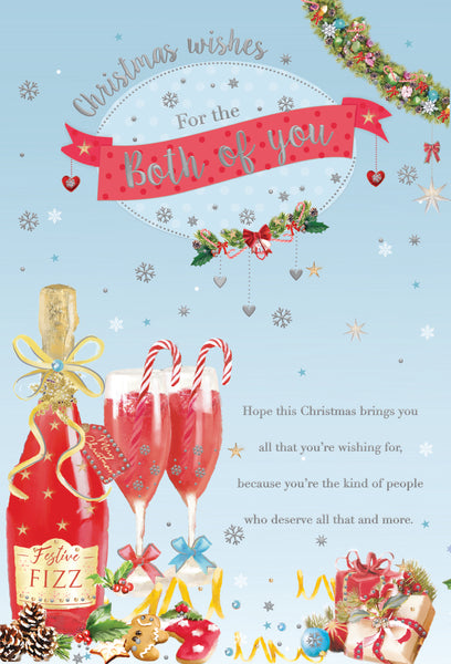 To both of you Christmas card - Festive cheer