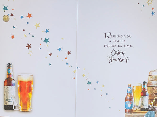 General birthday card for him- relaxing birthday drinks