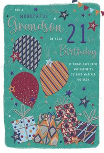 Grandson 21st birthday card