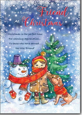 Friend Christmas card- Thoughtful verse