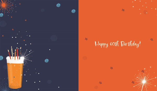 60th birthday card- birthday beers
