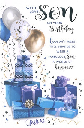 Son birthday card - sentimental verse
