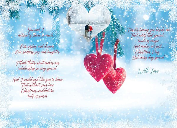Husband Christmas card- Sentimental verse