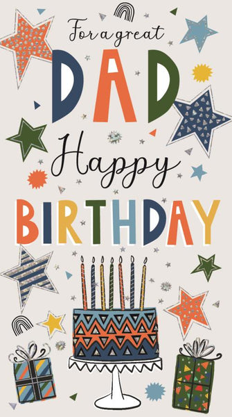 Dad birthday card- great dad