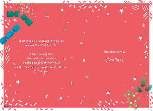 One i love Christmas card - sentimental verse