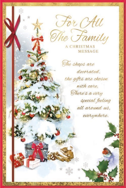 To all the family Christmas card- Xmas tree