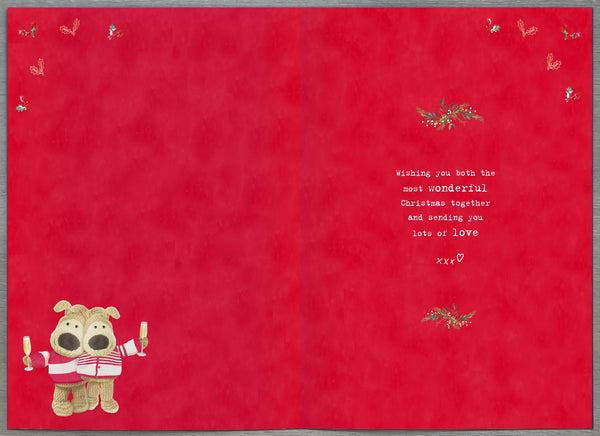 Daughter and Fiancé Christmas card - Boofle - Luxury card