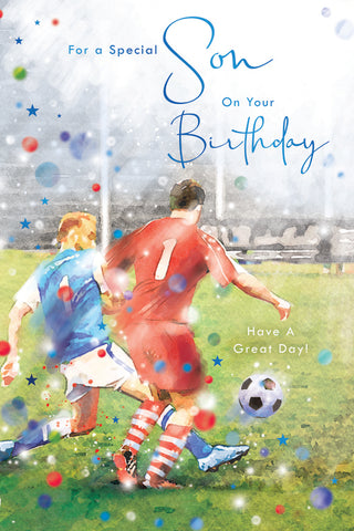 Son birthday card - Football