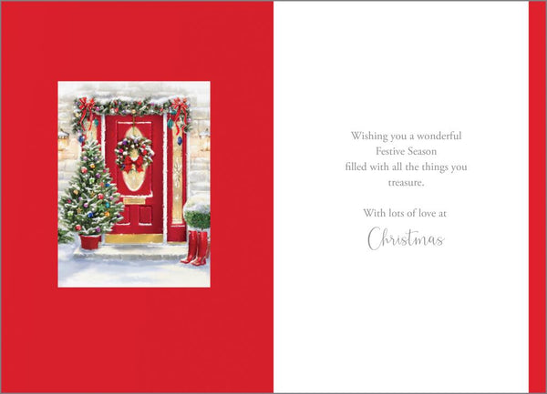 Brother and Sister-in-law Christmas card - festive home