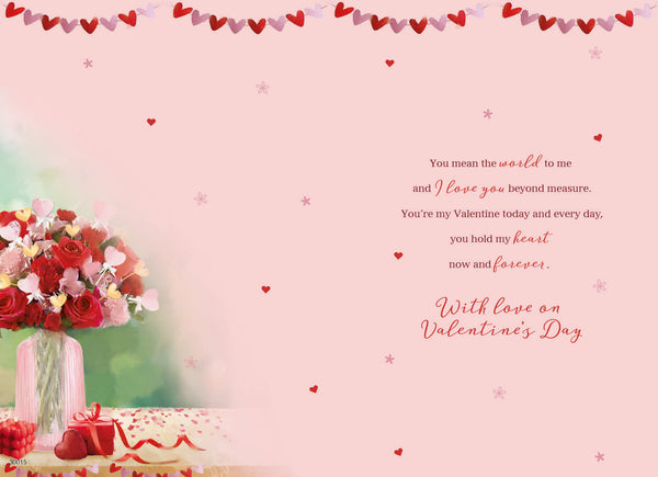 One i love Valentine’s Day card - red roses