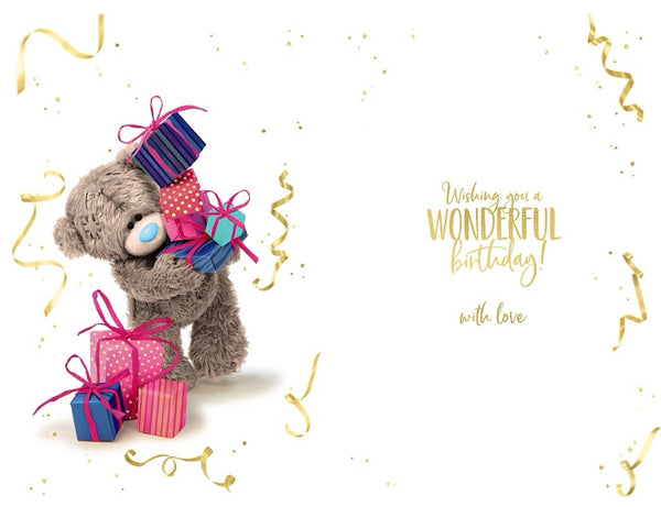 Me to you Granddaughter birthday card : 3D lenticular