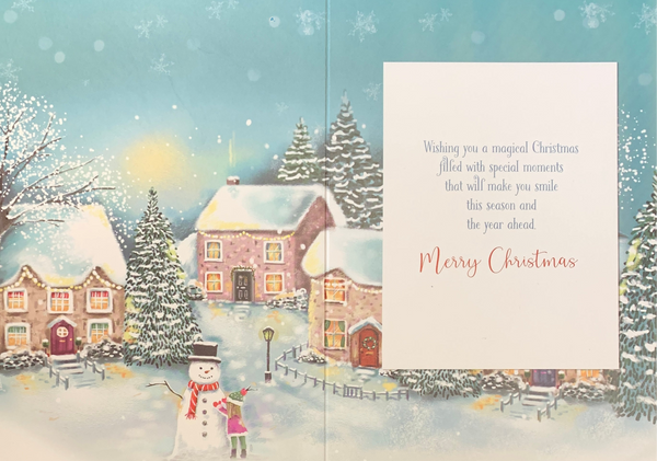 Son and Daughter-in-law Christmas card- winter village