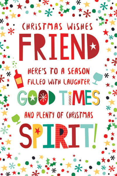 Friend Christmas card - Fun Christmas spirit