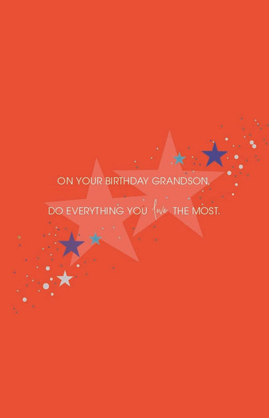 Grandson birthday card - luxury card