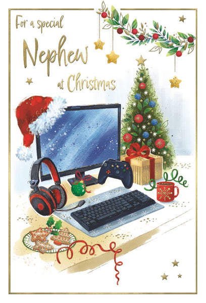 Nephew Christmas card - gamer