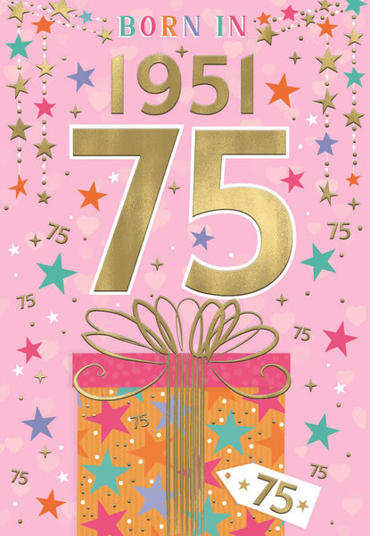 75th birthday card - born in 1951
