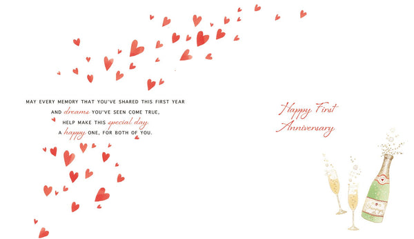 Your first anniversary card