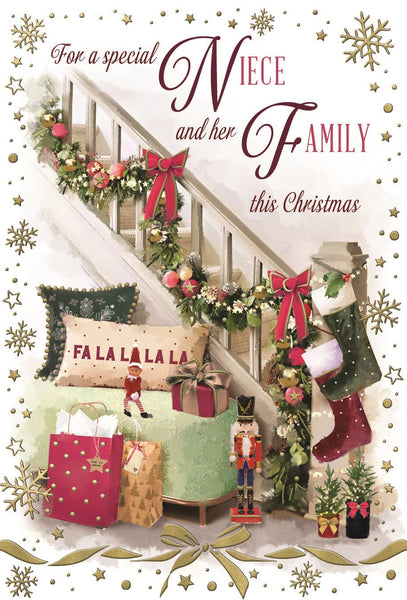 Niece and family Christmas card -Xmas home