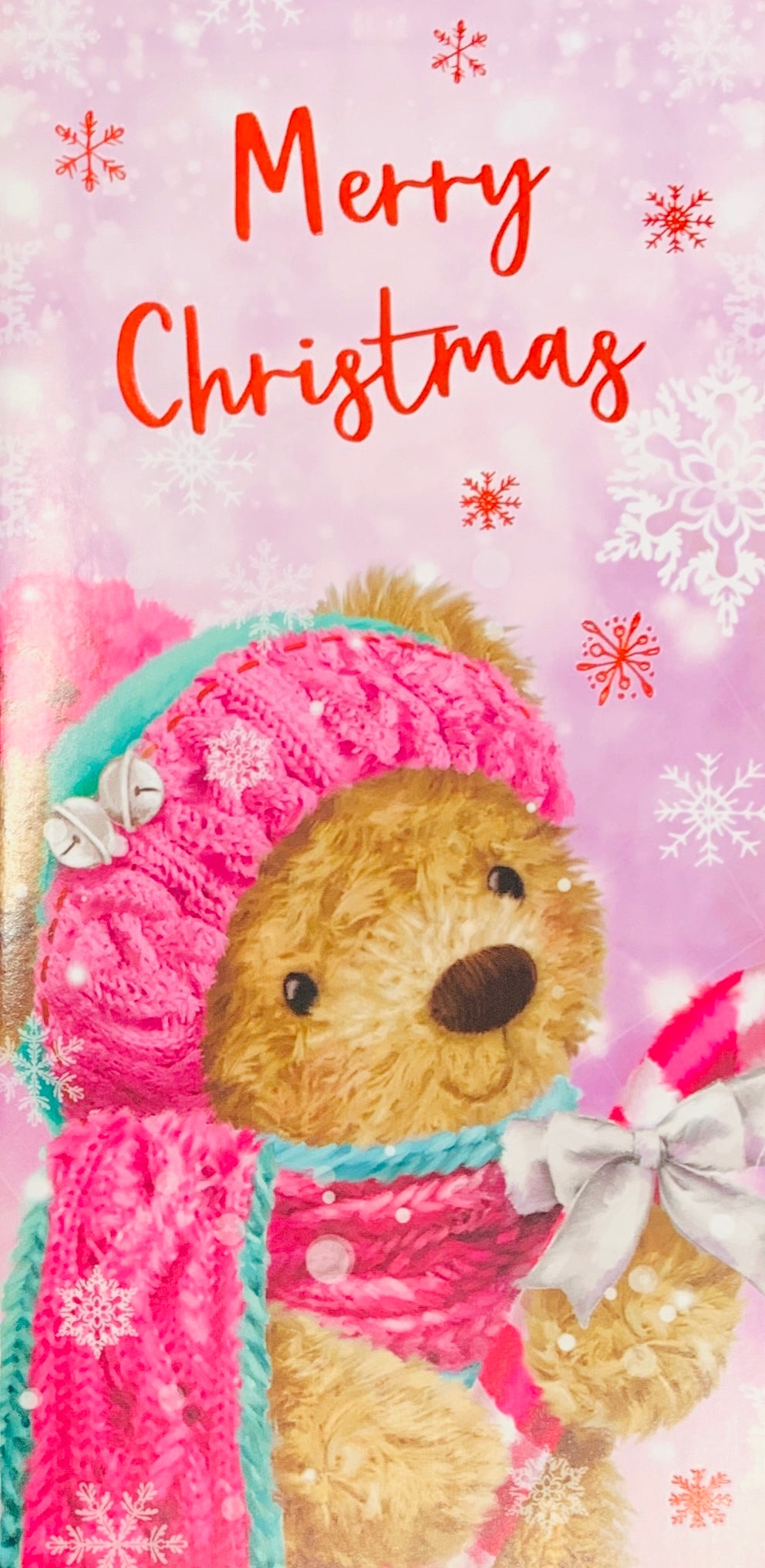 Christmas gift wallet - cute pink bear