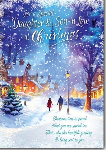 Daughter and Son-in-law Christmas card - sentimental verse