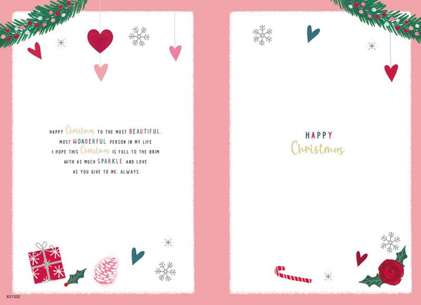Fiancée Christmas card - Xmas tree