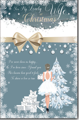 Wife Christmas card- sentimental verse
