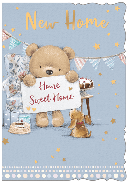 New home card - cute bear