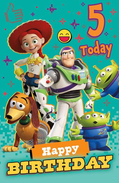 Age 5 Toy Story birthday card