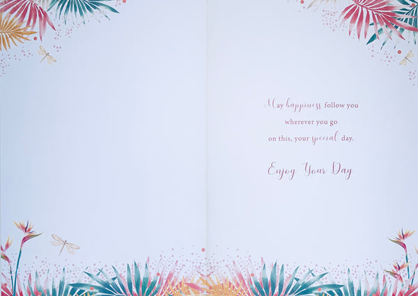 Friend birthday card - birthday flowers