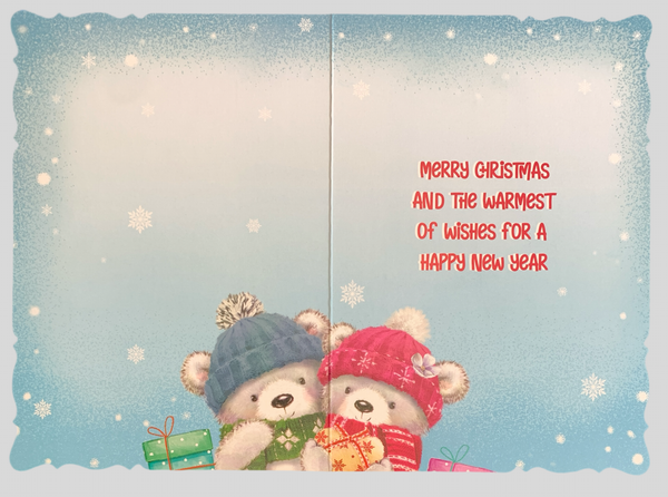 Sister and Boyfriend Christmas card - cute Xmas bears