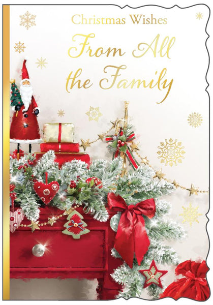 From all the family Christmas card - festive home