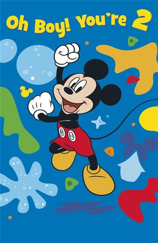 Age 2 Mickey Mouse birthday card