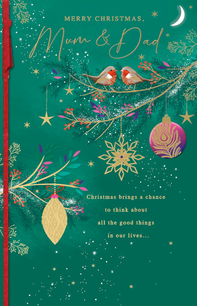 Luxury Mum and Dad Christmas card