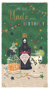 Uncle birthday card - birthday drinks